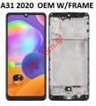   LCD TFT Samsung A315F Galaxy A31 Black (OEM W/FRAME) EMPTY ()