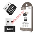  Adaptor convertor Hoco UA6 USB 2.0 to TYPE-C Female Black Box