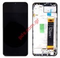 Original LCD Samsung A235 Galaxy A23 4G 2022 Black Display +Touch Unit + Front Cover (FLAT CABLE SM-M336B REV0.3 CSOT)
