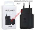 Original charger Samsung EP-TA800NBEGEU PD 25W USB-C PD 5V 9V/3A 2.77A Black (SUPER FAST CHARGER / ADAPTOR) BOX ORIGINAL