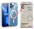 Case iphone 12 PRO MAX TPU Magnet Gloss Mag TRN Clear box