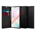 Case book Samsung N970F Galaxy Note 10 Black SPIGEN Wallet stand clip Blister