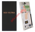 Original set LCD Samsung Galaxy S23 ULTRA SM-S918B Cream Completew/frame  Box