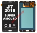 Set LCD Samsung J710F Galaxy J7 (2016) Black HQ OEM LCD AMOLED Touch Digitizer Box