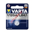 Battery Alkaline Varta LR43/V12GA 1.5Volt Blister
