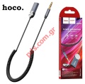 Bluetooth Transmitter Hoco DUP02 with cable spiral 150cm Black