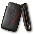 Leather case for Samsung Omnia i900 Buggati logo brand for belt