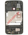 Original Nokia N96 Middlecover, B Cover in black color whith parts