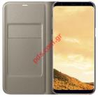 Original case flip EF-NG955PFEGWW Samsung Galaxy S8+ PLUS SM-G955 LED View Cover in Gold 