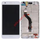 Set LCD (OEM) White Huawei Honor 7 Lite (NEM-L51) Front cover with LCD + touch screen with Digitizer