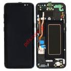 Original LCD set Black Samsung Galaxy S9 G960F front cover with touch screen digitizer