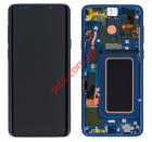    LCD Blue Samsung G965F Galaxy S9 PLUS front cover with display touch screen   
