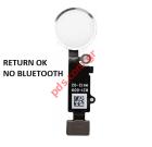Internal home flex cable Home White (OEM) iPhone 8 Plus Button switch (ATTENTION RETURN OK - NO BLUETOOTH REQUIRED)