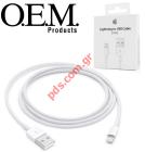 Data cable (OEM) Lightning Iphone 5 MD818ZM/A 8 PIN 1M A1480 Connector in Blister
