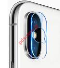   iPhone X/XS 2.5D 3mm Back camera Tempered glass clear Blister