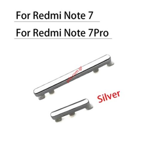 Πλαστικά καλύματα Xiaomi Redmi Note 7 Side Power+Volume Button Silver  Πλαστικά καλύματα Xiaomi Redmi Note 7 Side Power+Volume Button Silver