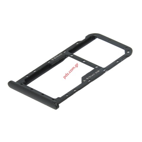 Γνήσια θυρίδα κάρτας SIM Tray Black Huawei Mate 10 Lite Dual Sim (RNE-L21) Sim and SD Card Tray holder σε μαύρο χρώμα  Γνήσια θυρίδα κάρτας SIM Tray Black Huawei Mate 10 Lite Dual Sim (RNE-L21) Sim and SD Card Tray holder σε μαύρο χρώμα