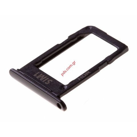 Γνήσια θυρίδα κάρτας SIM Tray Samsung Galaxy A6 PLUS 2018, A605 Black σε μαύρο χρώμα Dual SIM (SIM 1) 