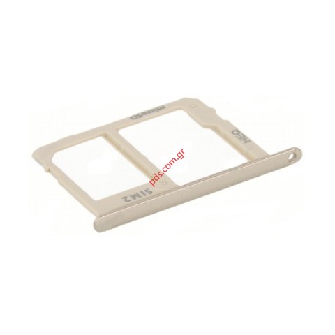 Γνήσια θυρίδα κάρτας SIM Tray Samsung Galaxy A6 PLUS 2018, A605 Gold σε χρυσό χρώμα Dual SIM (SIM 2) Micro SD tray
