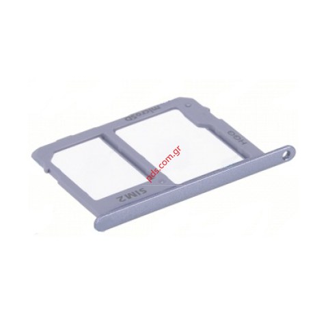 Γνήσια θυρίδα κάρτας SIM Tray Samsung Galaxy A6 PLUS 2018, A605 Lavender σε μωβ χρώμα Dual SIM (SIM 2) Micro SD tray