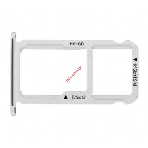 Γνήσια θυρίδα κάρτσς SIM Huawei Honor 6X (BLN-L21) Silver σε ασημί χρώμα