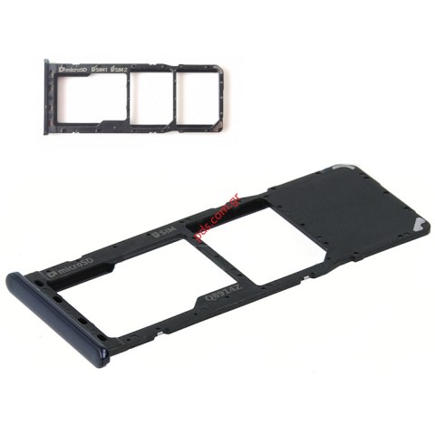 Γνήσια θυρίδα Samsung Galaxy A7 2018 SM-A750 SIM tray Blue Black (can use for DUAL version) σε μπλέ μαύρο χρώμα