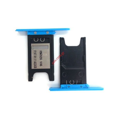 Γνήσιο αναγνώστης κάρτας μνήμης Card Tray Nokia N9, N9-00 SIM Card Tray Cyan (BLUE)