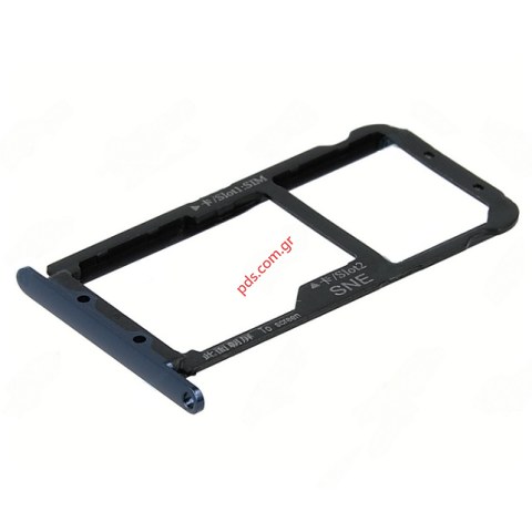 SIM tray Huawei Mate 20 Lite (SNE-LX1) Blue Sim + MicroSD Tray Holder Bulk SIM tray Huawei Mate 20 Lite (SNE-LX1) Blue Sim + MicroSD Tray Holder Bulk