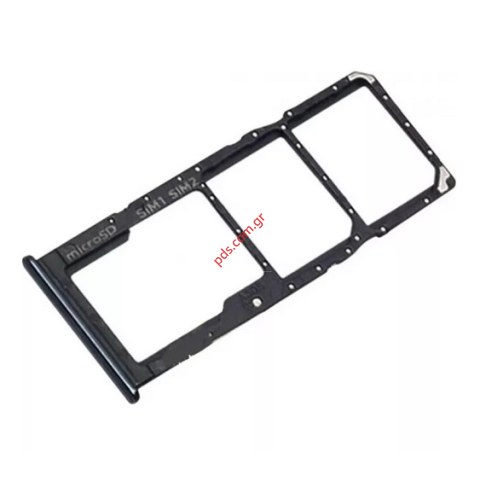 Θυρίδα κάρτας Samsung A307 Galaxy A30S (OEM) DUOS Black SIM TRAY σε μαύρο χρώμα