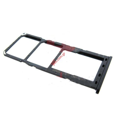 Θυρίδα κάρτας SIM Black Samsung A217F Galaxy A21s DUAL SIM1 SIM2 MicroSD σε μαύρο χρώμα