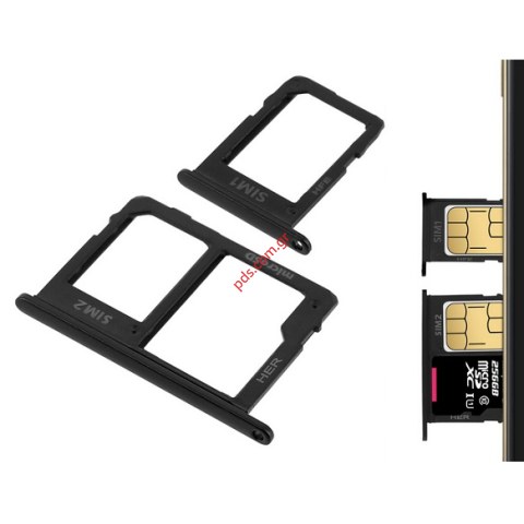 SIM Tray for  Samsung Galaxy J6 SM-J600F Black Dual SIM (SIM 2) Micro SD tray Bulk SIM Tray for  Samsung Galaxy J6 SM-J600F Black Dual SIM (SIM 2) Micro SD tray Bulk