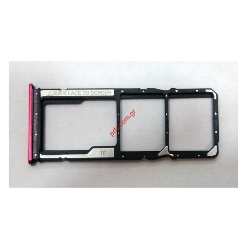 Θυρίδα κάρτας Xiaomi Redmi 8A Red βάση κάρτας SIM TRAY και κάρτα μνήμης σε κόκκινο χρώμα Θυρίδα κάρτας Xiaomi Redmi 8A Red βάση κάρτας SIM TRAY και κάρτα μνήμης σε κόκκινο χρώμα