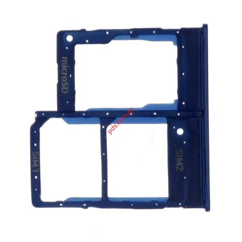 Υποδοχή κάρτας Sim (OEM) Samsung SM-A202 Galaxy A20e σε μπλέ χρώμα Dual Sim & SD Card Tray holder