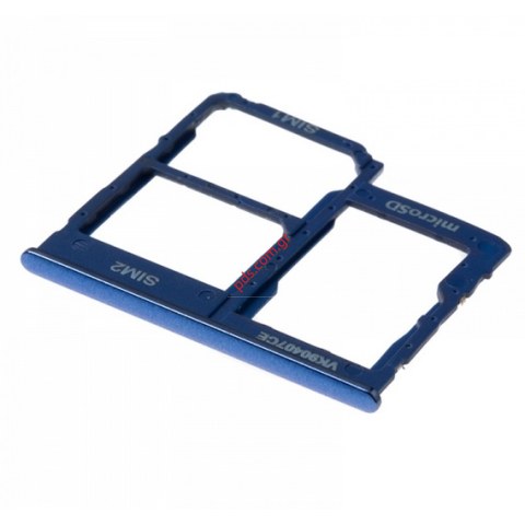 Υποδοχή κάρτας Sim (OEM) Samsung SM-A405 Galaxy A40 σε μπλέ χρώμα Dual Sim & SD Card Tray holder