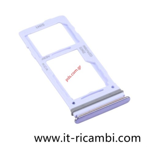 Υποδοχή κάρτας Sim Violet Samsung A725F Galaxy A72 4G σε μώβ χρώμα Sim & SD Card Tray holder