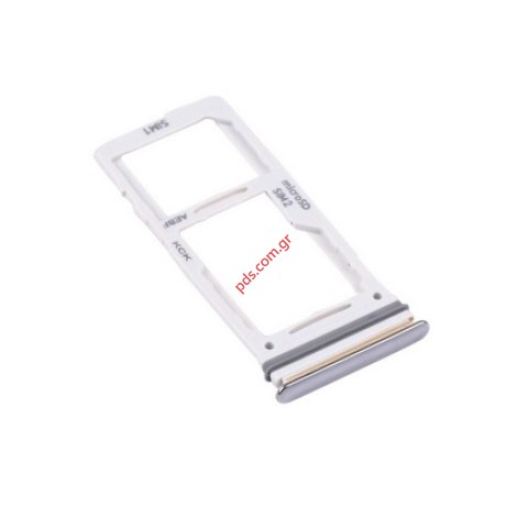 Υποδοχή κάρτας Sim White Samsung A725F Galaxy A72 4G σε λευκό χρώμα Sim & SD Card Tray holder