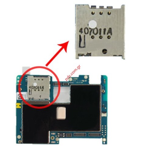 Εσωτερικό σύστημα ανάγνωσης κάρτας Meizu MX4 (OEM) SIM Card reader 