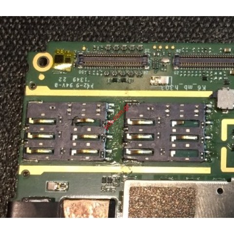 Γνήσια θυρίδα κάρτας SIM Lenovo VIBE Z K910 2 DUAL slot on board (2 pcs)