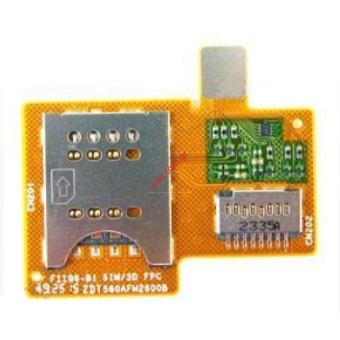 Γνήσιος αναγνώστης κάρτας δικτύου Sony Xperia Miro ST23i Flex cable και μνήμης SIM, MMC Γνήσιος αναγνώστης κάρτας δικτύου Sony Xperia Miro ST23i Flex cable και μνήμης SIM, MMC