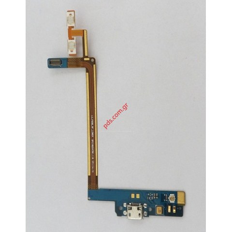 Original flex cable side with parts LG Optimus Speed P990 2X 
