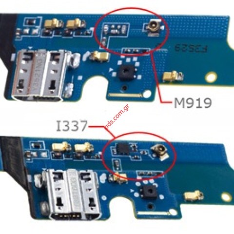 Flex cable (OEM) Samsung GT-I9500, i9505 LTE Galaxy S4 (IV) charging connector MicroUSB Port