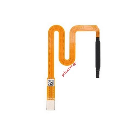 Πλαινή ταινία  button Samsung A03s Galaxy A037G Fingerprint Black σε μαύρο χρώμα ORIGINAL