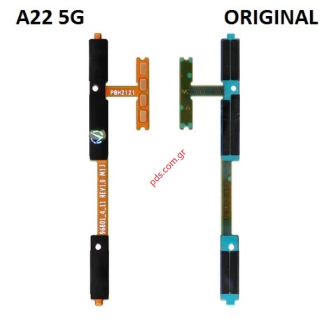 Tαινία Samsung A226 Galaxy A22 5G OEM Flex cable Power on/off, Volume side key