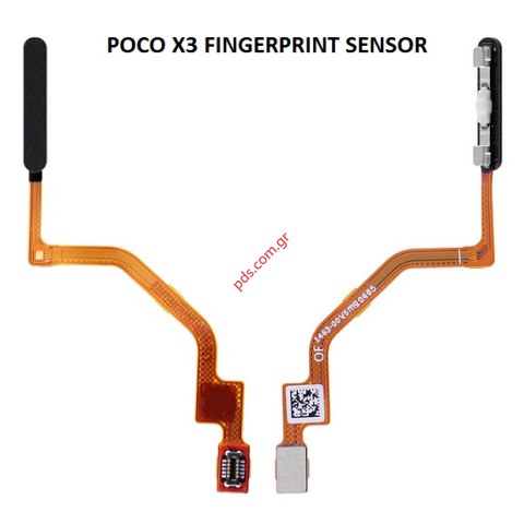 Ταινία Xiaomi Pocophone POCO X3 NFC Black Fingerprint sensor Flex cable για το μαύρο χρώμα