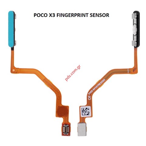 Ταινία Xiaomi Pocophone POCO X3 NFC Blue Fingerprint sensor Flex cable για το μπλέ χρώμα