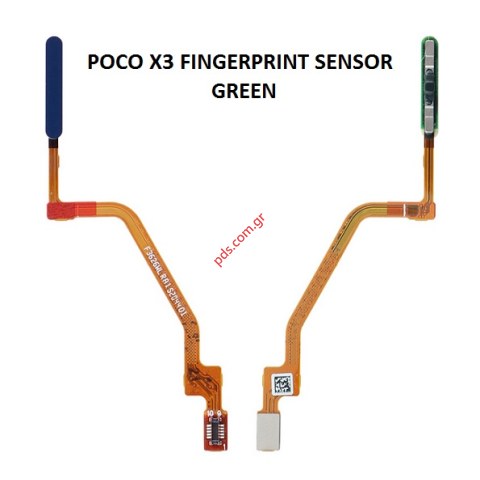 Ταινία Xiaomi Pocophone POCO X3 NFC Green Fingerprint sensor Flex cable για το πράσινο χρώμα