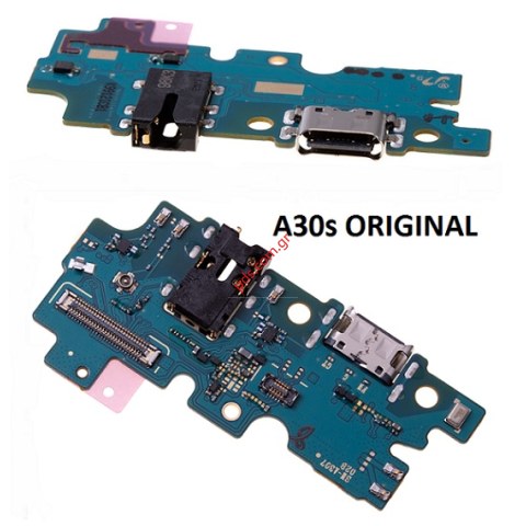 Γνήσια πλακέτα φόρτισης Samsung A30S (SM-A307F) Type-C Flex cable SUB PBA charge board Audio jack 3.5mm ORIGINAL
