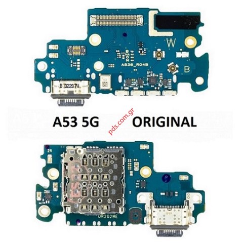 Γνήσια πλακέτα φόρτισης Samsung A536B Galaxy A53 5G SUB PBA MicroUSB Type-C ORIGINAL
