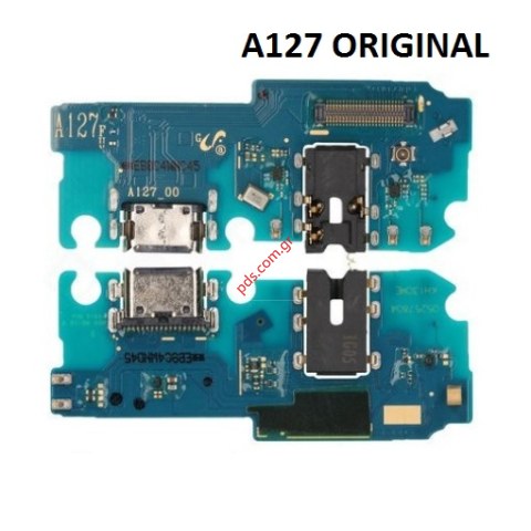 Γνήσια πλακέτα φόρτισης Samsung Galaxy A12s (SM-A127F) Nacho Type-C Flex cable SUB PBA charge board Audio jack 3.5mm ORIGINAL