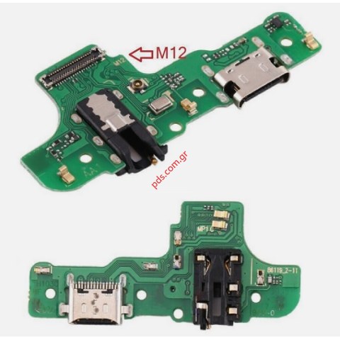 Γνήσια πλακέτα φόρτισης Samsung Galaxy A20s (SM-A207F) V M12 INTERNATIONAL UBC TYPE-C Charging SUB Board Audio jack Microfone ORIGINAL